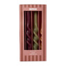 Dinerkaars twist - groen - set van 4 