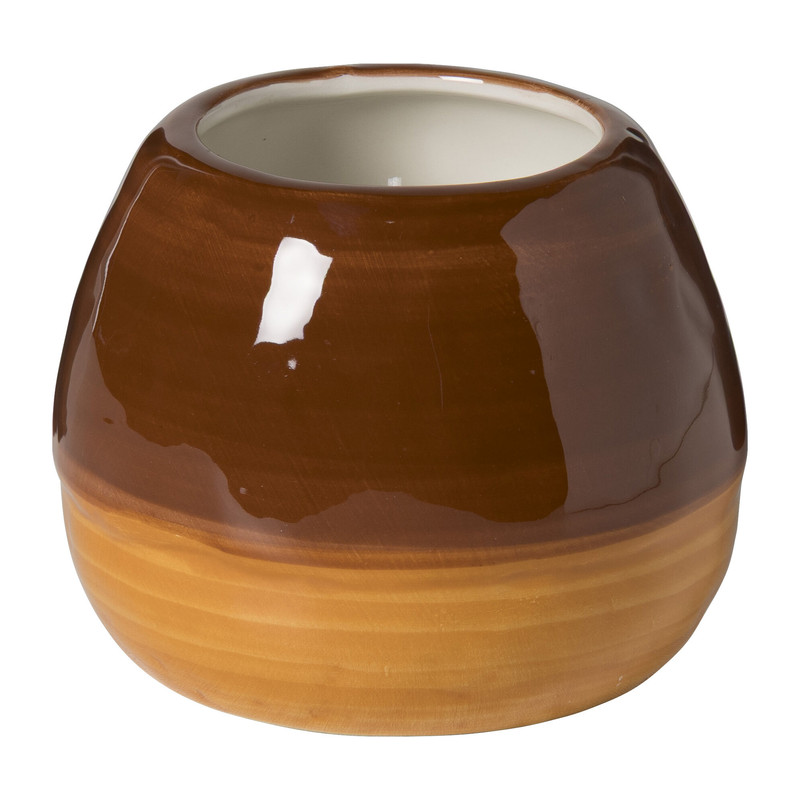 Geurkaars chocoladebol - bruin - ø11x9 cm