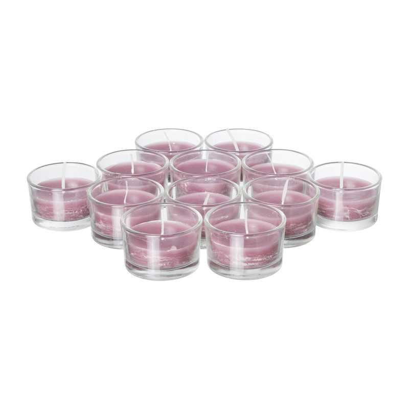 Theelicht tray - roze - set van 12