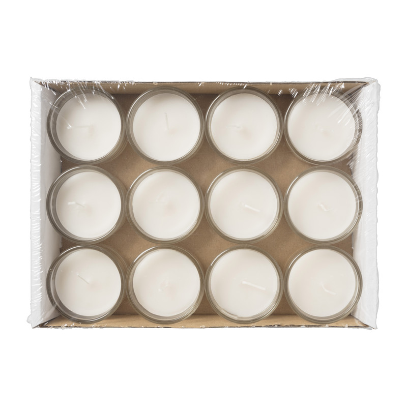 Waxinelicht tray - creme - set van 12