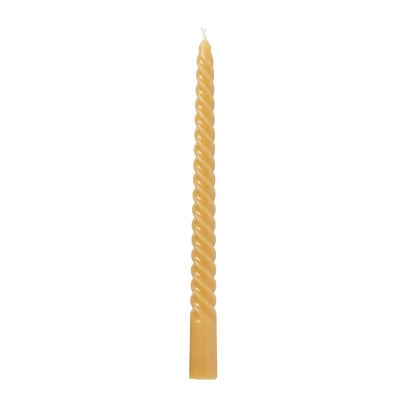 Twisted dinerkaars - okergeel - ⌀2x25 cm