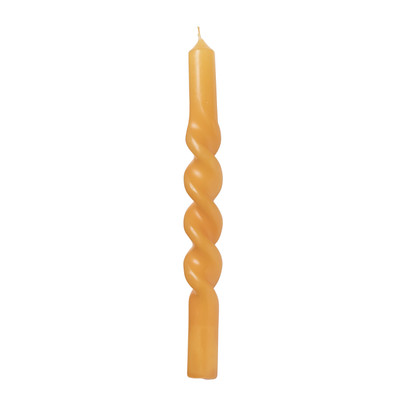 Twisted dinerkaars - okergeel - ⌀3x25 cm