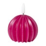 LED kaars bol - roze - ø7.5x6 cm