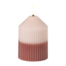 LED kaars duo - roze/lichtroze - ø7x10 cm