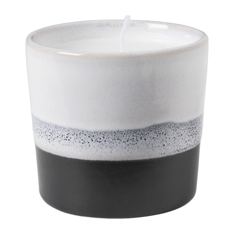 Kaars in keramieke pot - diverse kleuren - ø6.7x6.2 cm
