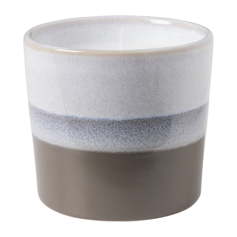 Kaars in keramieke pot - diverse kleuren - ø6.7x6.2 cm