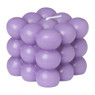 Bubble kaars - lila - 6.5x6.5x6.5 cm