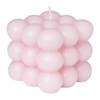 Bubble kaars - roze - 6.5x6.5x6.5 cm