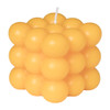 Bubble kaars - oranje - 6.5x6.5x6.5 cm