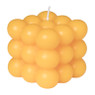 Bubble kaars - oranje - 6.5x6.5x6.5 cm