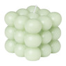 Bubble kaars - groen - 6.5x6.5x6.5 cm