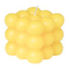 Bubble kaars - geel - 6.5x6.5x6.5 cm