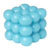 Bubble kaars - blauw - 6.5x6.5x6.5 cm