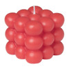 Bubble kaars - rood - 6.5x6.5x6.5 cm