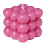 Bubble Kaars - donkerroze - 6.5x6.5x6.5 cm