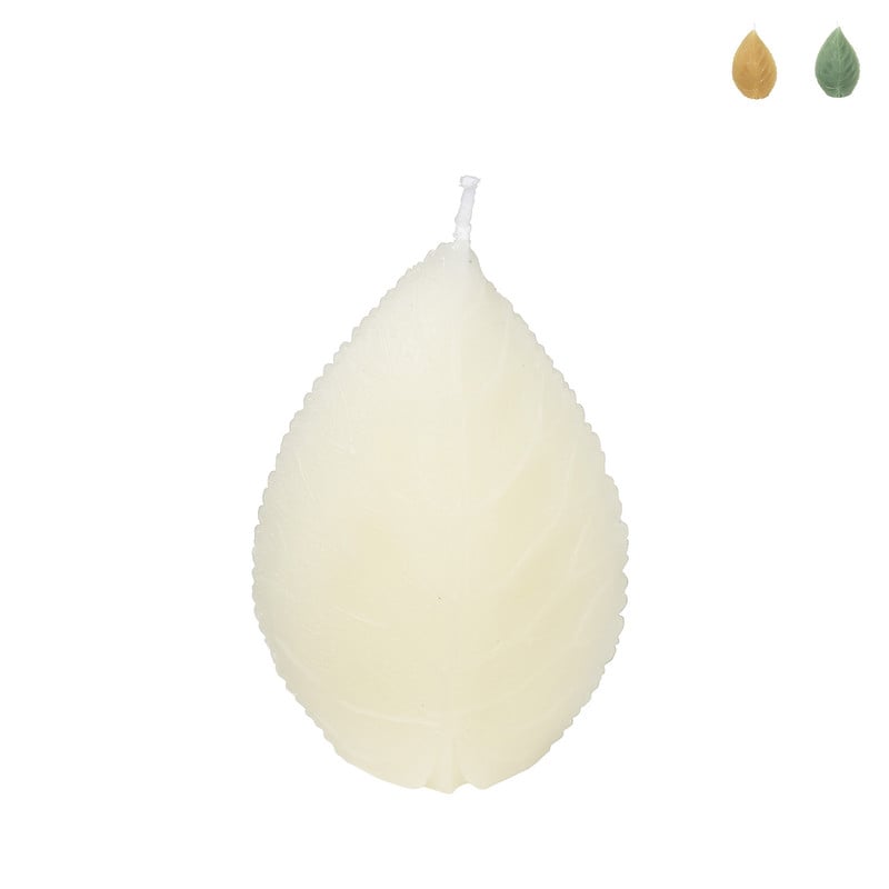 Kaars blad - diverse kleuren - 7.5x3x12.5 cm