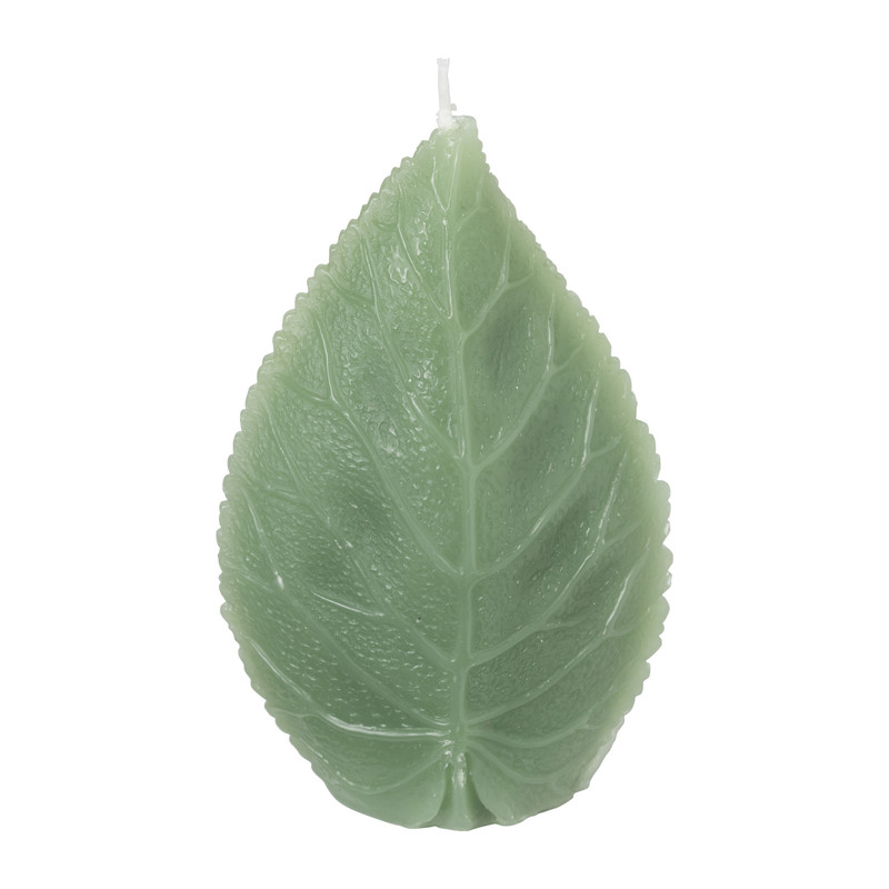 Kaars blad - diverse kleuren - 7.5x3x12.5 cm