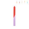 Dinerkaars dip dye - diverse kleuren - 23 cm