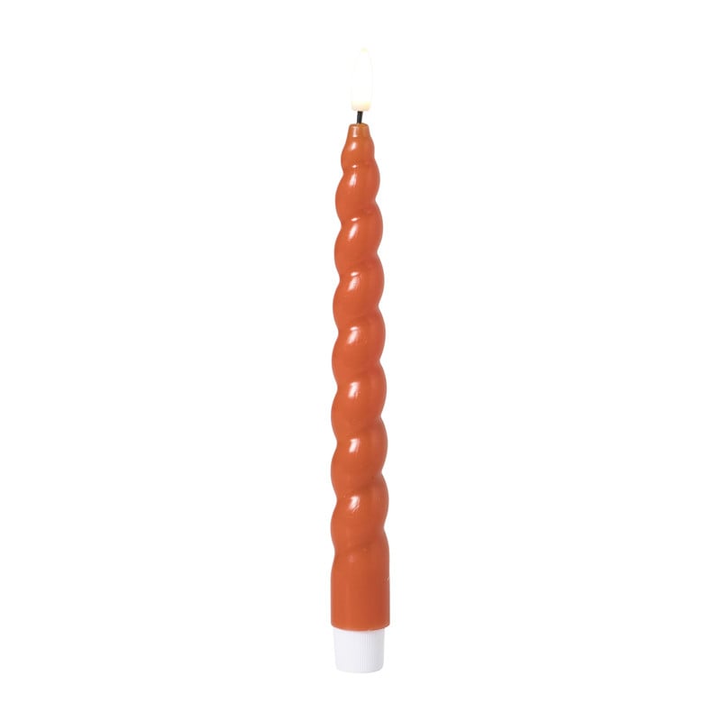LED dinerkaars twist - oranje - ø2.5x24.5 cm