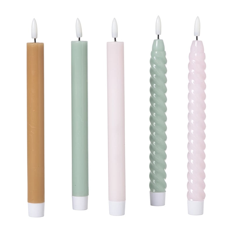 LED dinerkaars twist smal - groen - ø2.5x24.5 cm