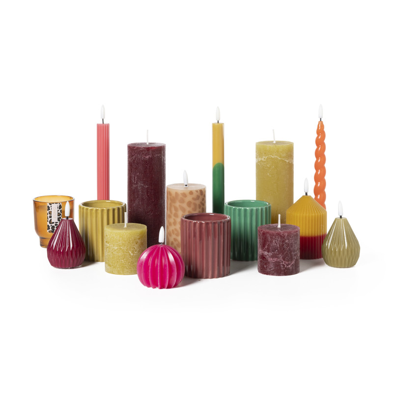 LED dinerkaars rib - roze - ø2.2x24.5 cm