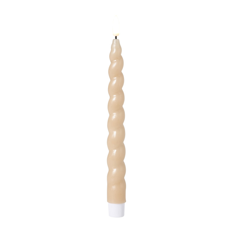 LED dinerkaars twist - beige - ø2.5x24.5 cm