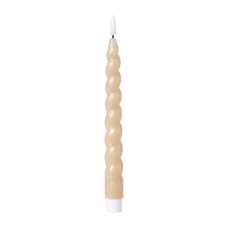 LED dinerkaars twist - beige - ø2.5x24.5 cm