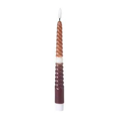 LED dinerkaars dipdye - geel/wit - ø3x24.5 cm