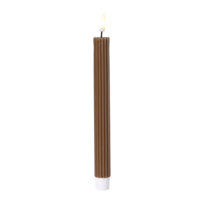 LED dinerkaars rib - bruin - ø2.2x24.5 cm