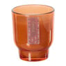 Kaars in glas - oranje - ø7.5x8.5 cm