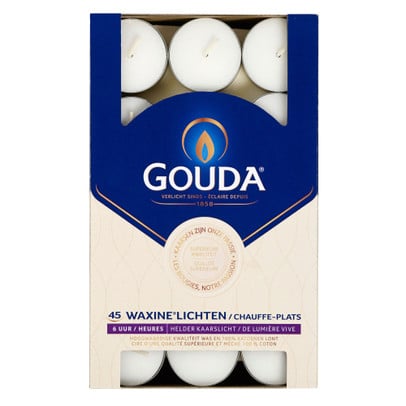 Waxinelichten Gouda - set van 45
