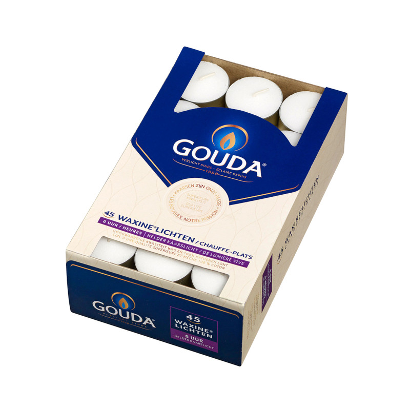 Waxinelichten Gouda - set van 45