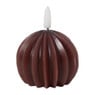 LED kaars bol - bordeaux rood - ø7.5x6 cm 