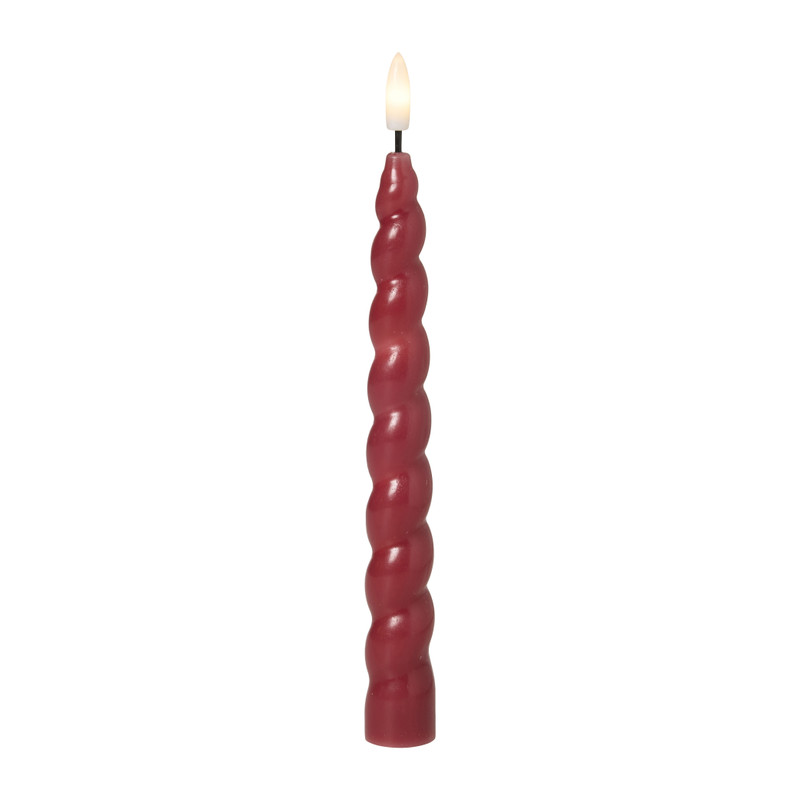 LED dinerkaars twist - rood - 2.5x24.5 cm