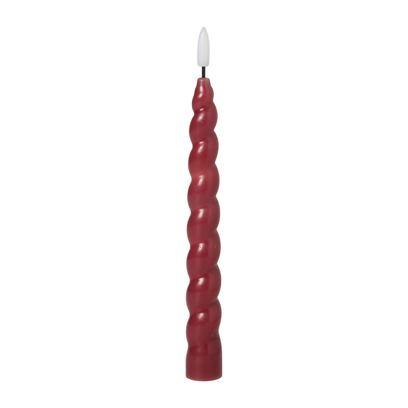 LED dinerkaars twist - rood - 2.5x24.5 cm