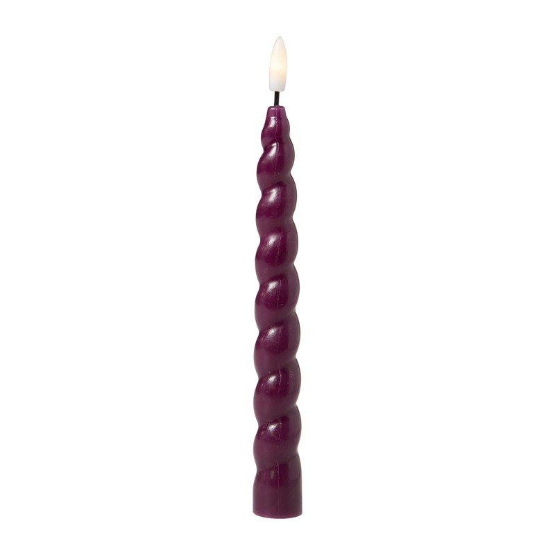 LED dinerkaars twist - paars - 2.5x24.5 cm