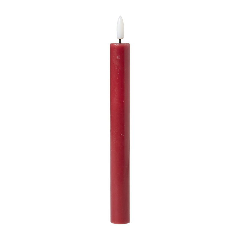 LED dinerkaars gestreept - bordeaux rood - 2.2x24.5 cm