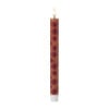 LED dinerkaars vogel - rood/bruin - 2.2x24.5 cm
