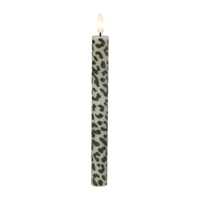 LED dinerkaars luipaard - zwart/wit - 2.2x24.5 cm