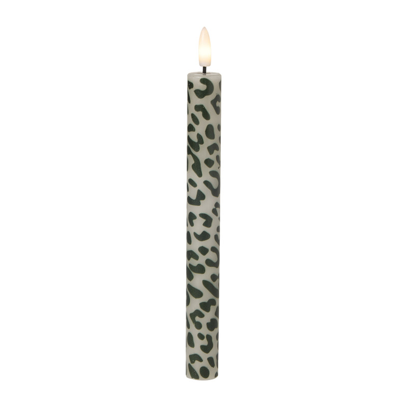 LED dinerkaars luipaard - zwart/wit - 2.2x24.5 cm