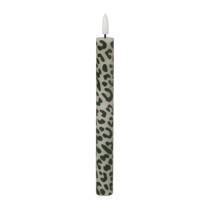 LED dinerkaars luipaard - zwart/wit - 2.2x24.5 cm