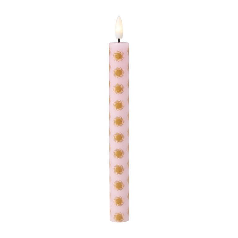 LED dinerkaars zonnetje - roze/oranje - 2.2x24.5 cm