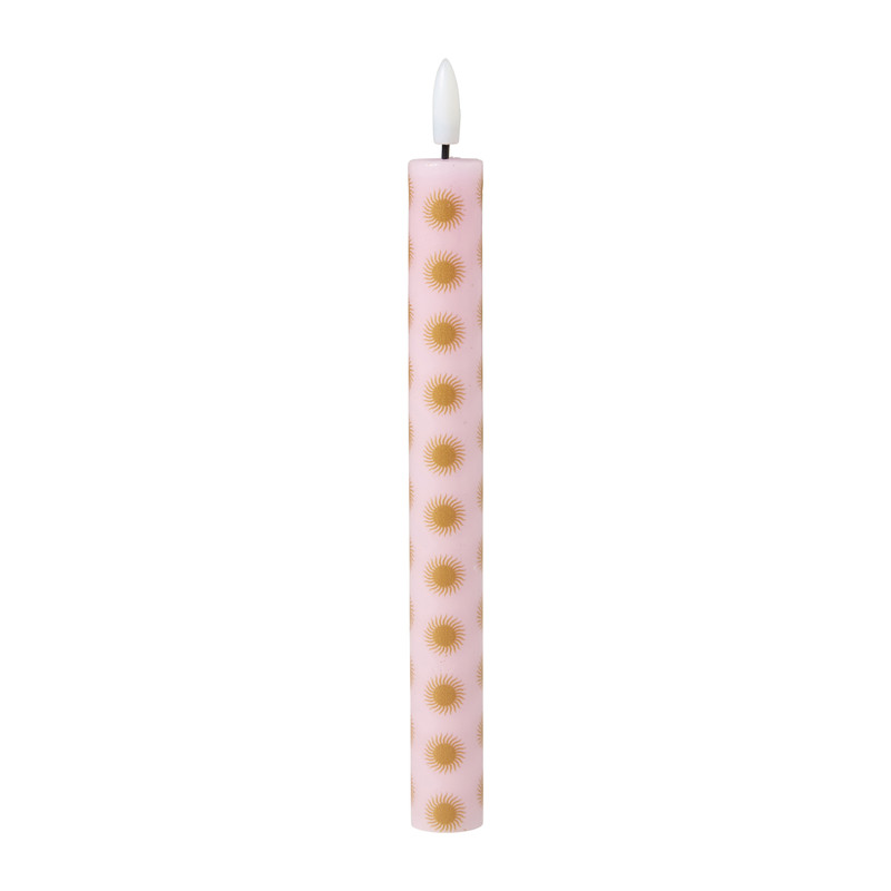 LED dinerkaars zonnetje - roze/oranje - 2.2x24.5 cm