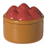 Geurkaars aardbeien tartelette - bruin/rood - ø9x9 cm