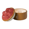 Geurkaars aardbeien tartelette - bruin/rood - ø9x9 cm