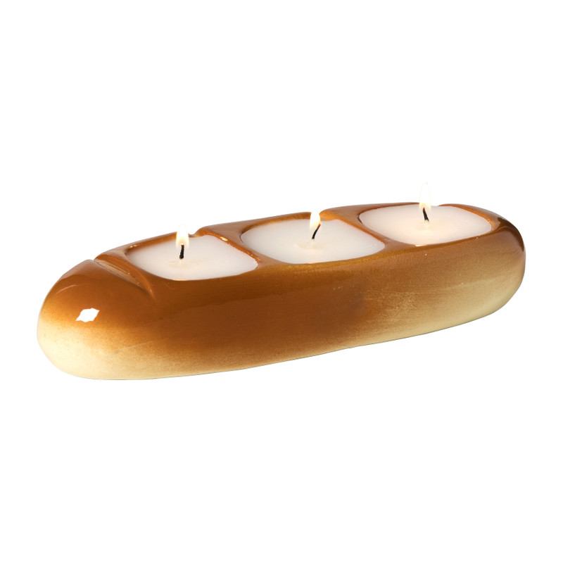 Geurkaars stokbrood - bruin - 20x7x5 cm