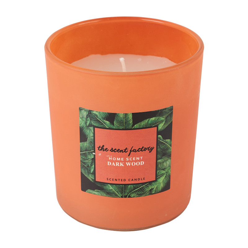 Home scent kaars in glas - Dark Wood - ⌀8.8x10 cm