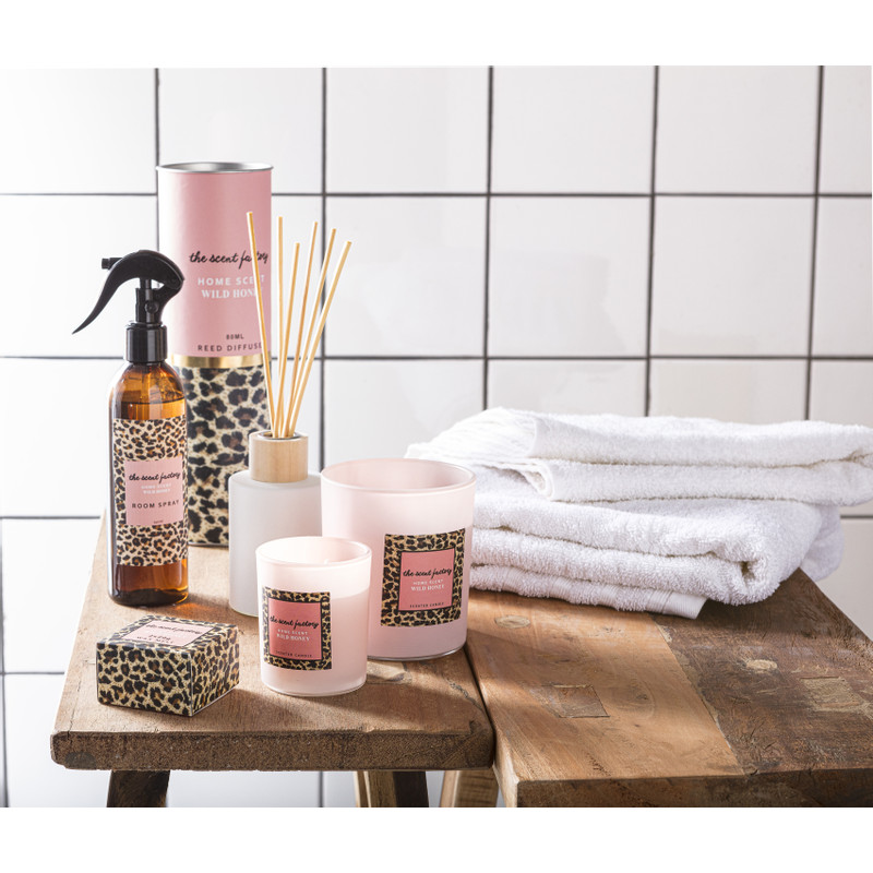 Home scent kaars in glas - Wild Honey - ⌀8.8x10 cm