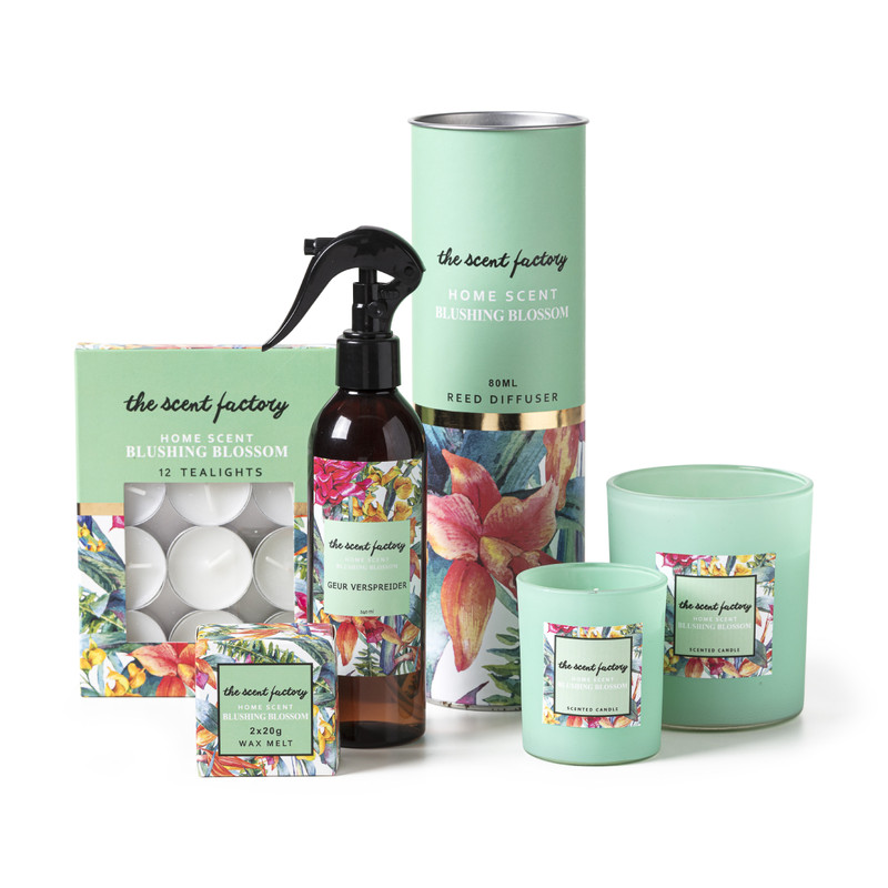 Home scent theelicht met geur - Blushing Blossom - set van 12