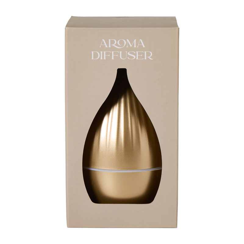 Elektrische diffuser - goudkleurig - ø9.5x17 cm